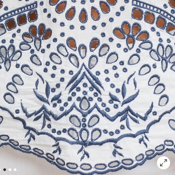 NWOT Anthropologie Maeve Ester Eyelet Top Scalloped Hem Embroidered Size Small - Picture 8 of 17